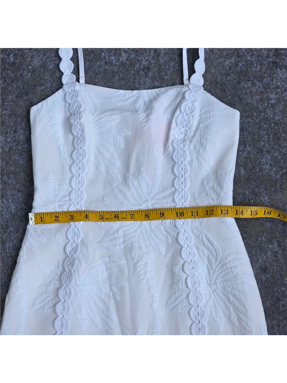Lilly Pulitzer Resort‎ White Palm Paradise Pucker Jacquard Romper Dress 0 - Picture 10 of 14